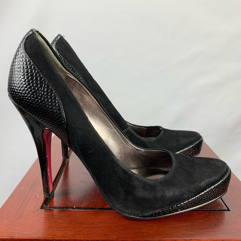Paris Hilton Layla Black Heels Size 6 1/2